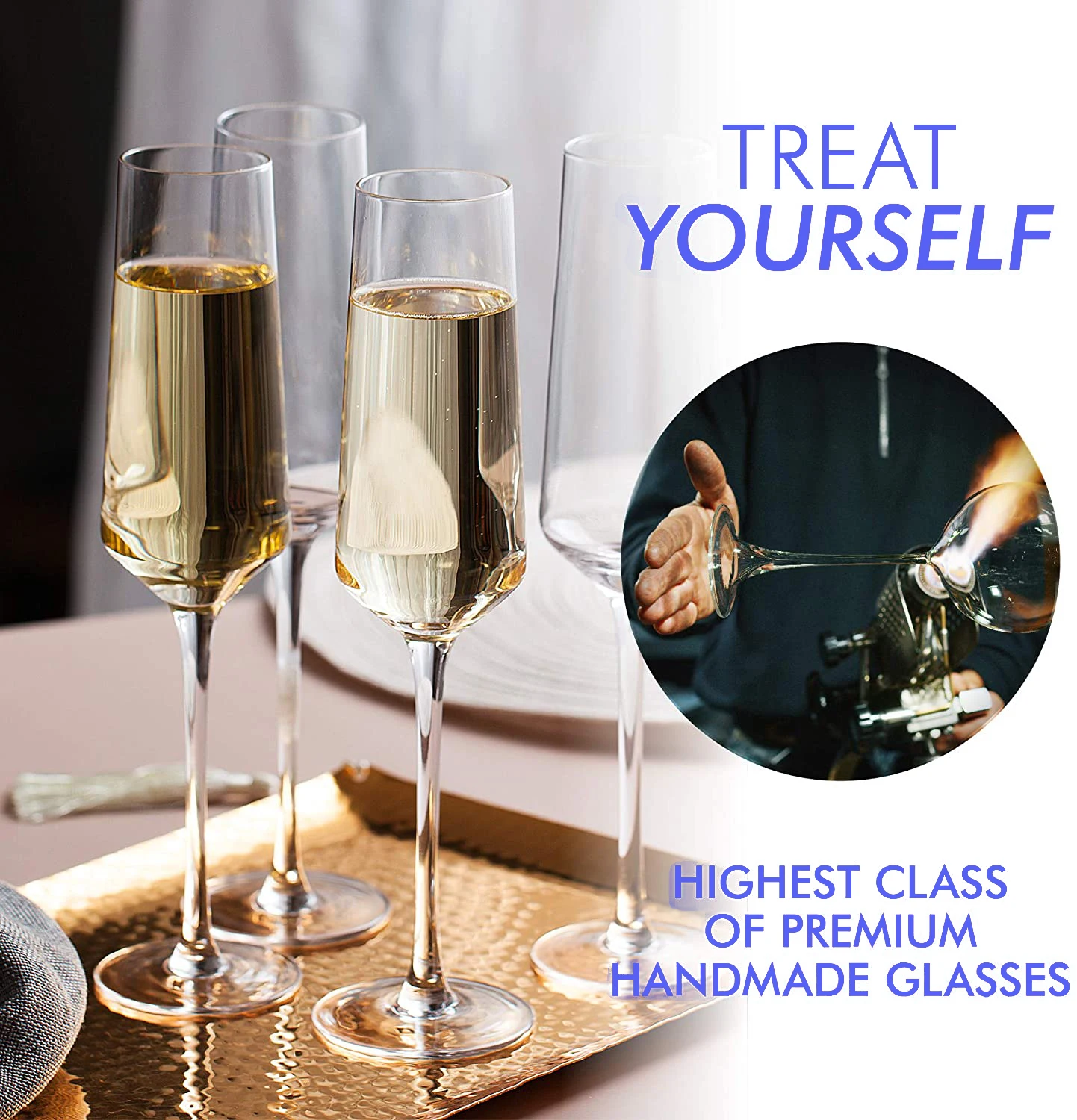 Champagne Personalized Logo Luxury Retro Clear Crystal Wine Glasses with Stem for Drinking Red White Giant Wine Glass as Gifts