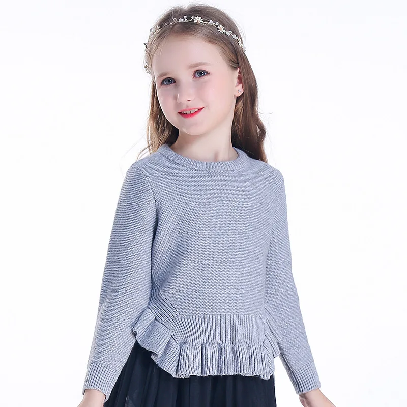2021 kids crew neck winter fashion knitting girl sweater