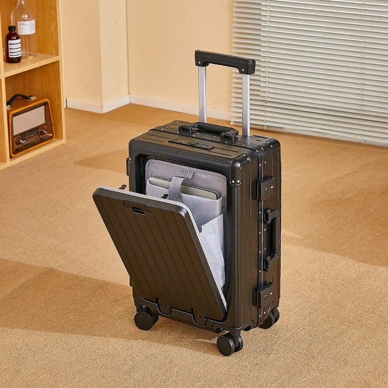 Unisex Durable PC Luggage Trolley Case with 360-Degree Swivel Spinner Wheels New Stable Anti-Lock Braking System