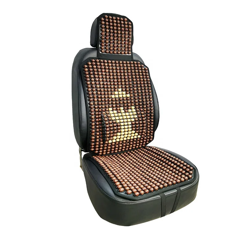 1PCS Summer Cool Car Seat Cover Natural Wood Beads Truck Seat Mat Massage Breathable Environmental Seat Cushion