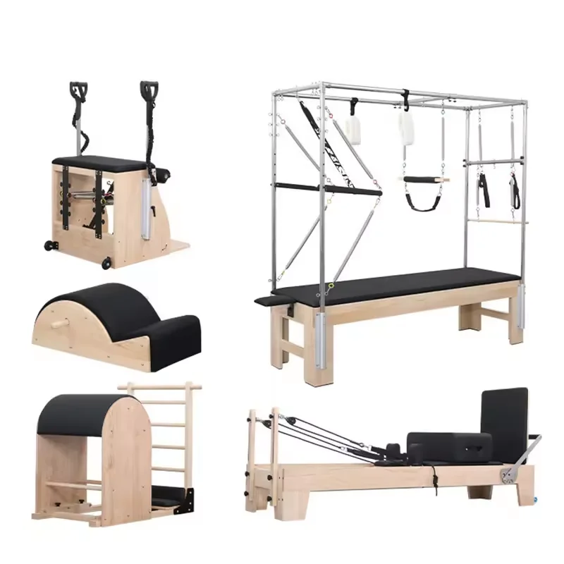Factory  price High Quality yoga studio core 5pieces wood cadillac bed machine pilates reformer