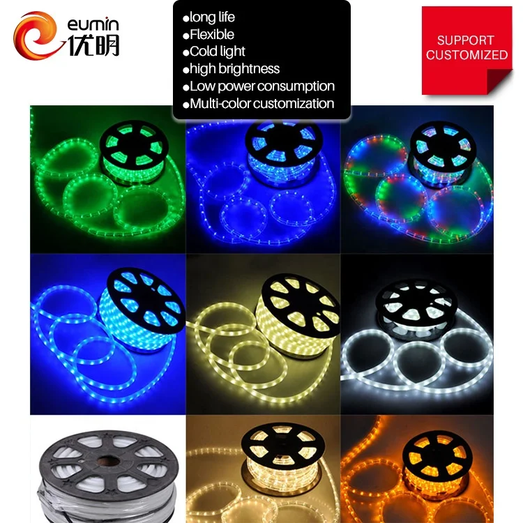  Рождественское украшение 13 мм светодиодная веревка высокой яркости