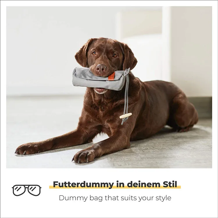 QQgift OEM custom Pet Dog Treat Bag Snack Food Dummy Bag Pouch for Dogs Fillable Fetch Dummy Training Dummy for Training Treats