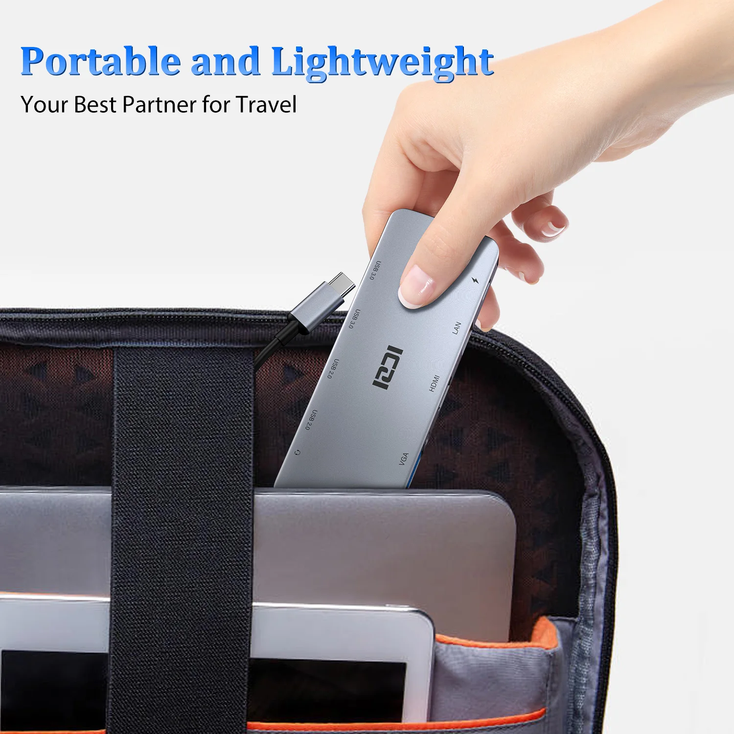 ICZI 11 in 1 usb c adapter 4usb  VGA Lan audio type c hubs for macbook pro 13 15 16inch