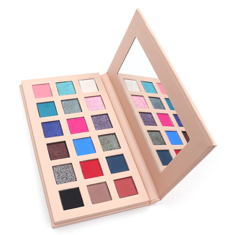 
Cosmetics Makeup No Logo Organic Eye Makeup Eyeshadow Pallet Private Label 18 Colors Eyeshadow Palette 