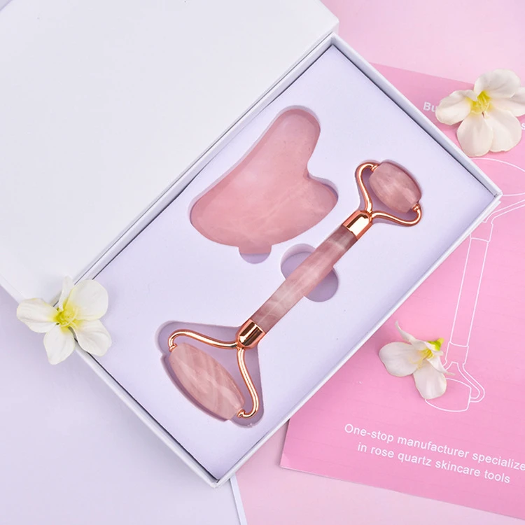 Высококачественный массажер для лица, массажер для лица, Нефритовый ролик и набор инструментов Gua Sha