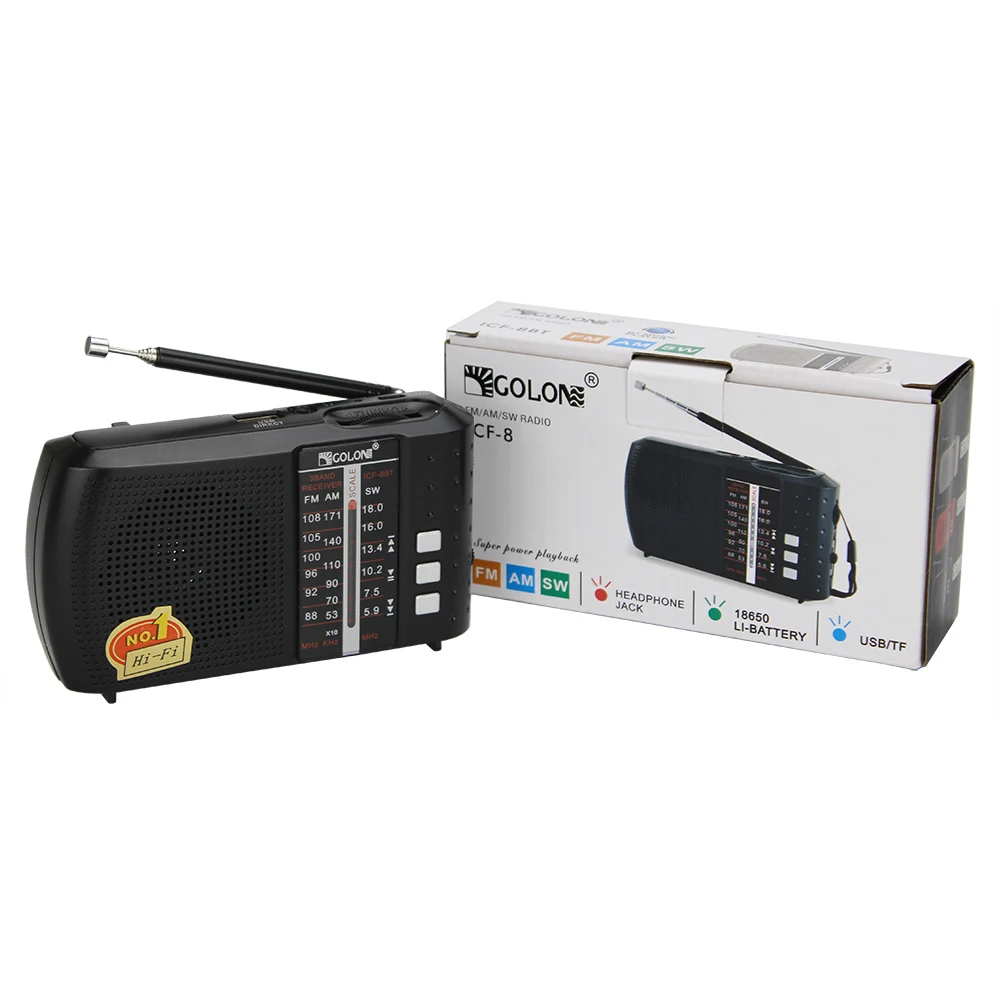 mini portable am fm sw multi band radio receiver with USB plug ICF-8BT pocket retro usb radio with earphone jack
