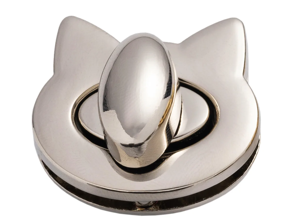 Custom Logo 30mm Light Gold Alloy Enamel Bag Closure Metal Lock For Handbags Luggage Leather Accessories