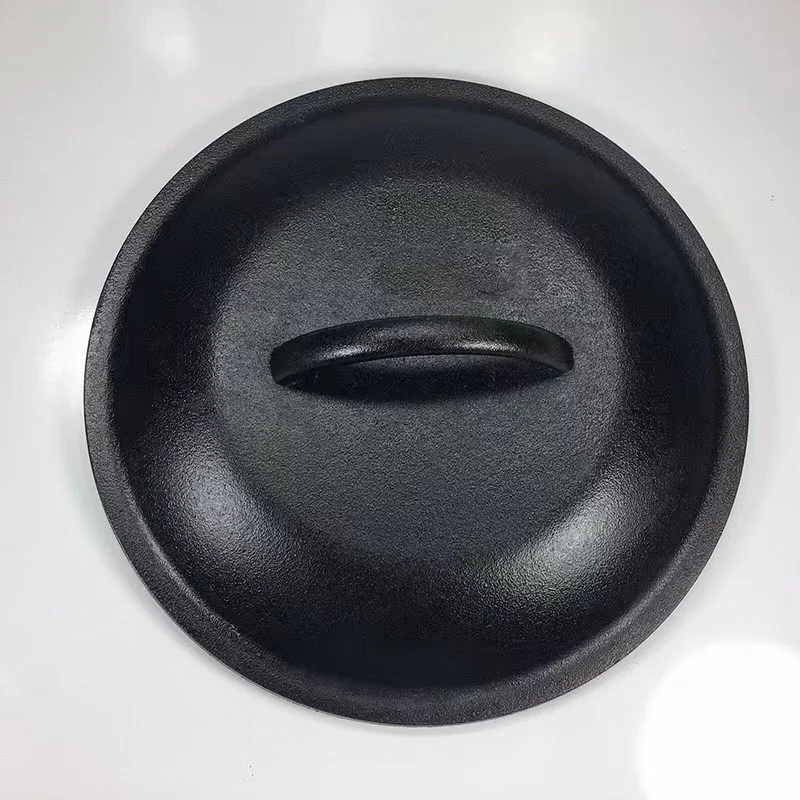 New Arrival 26cm Cast Iron Camping Outdoor Picnic Stew Pot Dutch Oven Uncoated Stew Soup Pot Black for cooking