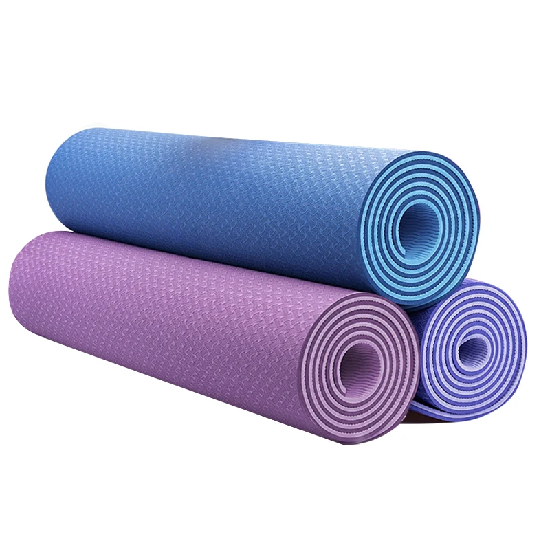 Wholesale Custom color Yoga Mats cheap ECO Friendly Exercise Mat 6 mm yoga TPE mats light