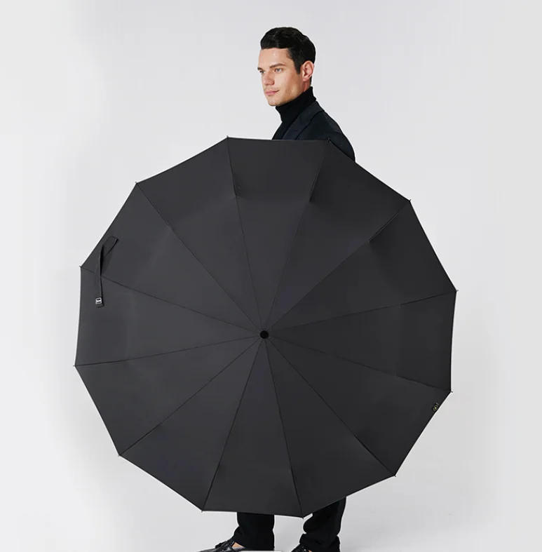 Складной зонт 3 класса водостойкий ветрозащитный 27 дюймов 12 ребер складных зонта защита от шторма