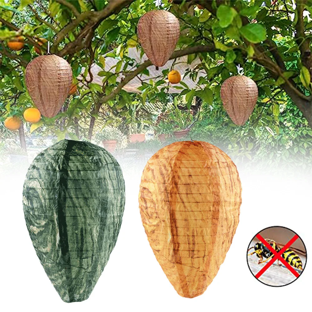 Outdoor Hanging Lantern Repelling Bees Flies Wasp Nest Decoy Deterrent for Hornets
