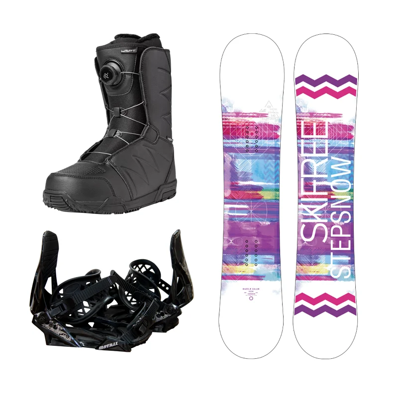 Professional Manufacturer Snowboards & Skis Beginner Snowboard Bindings Boots Set  Winter Sports For Women