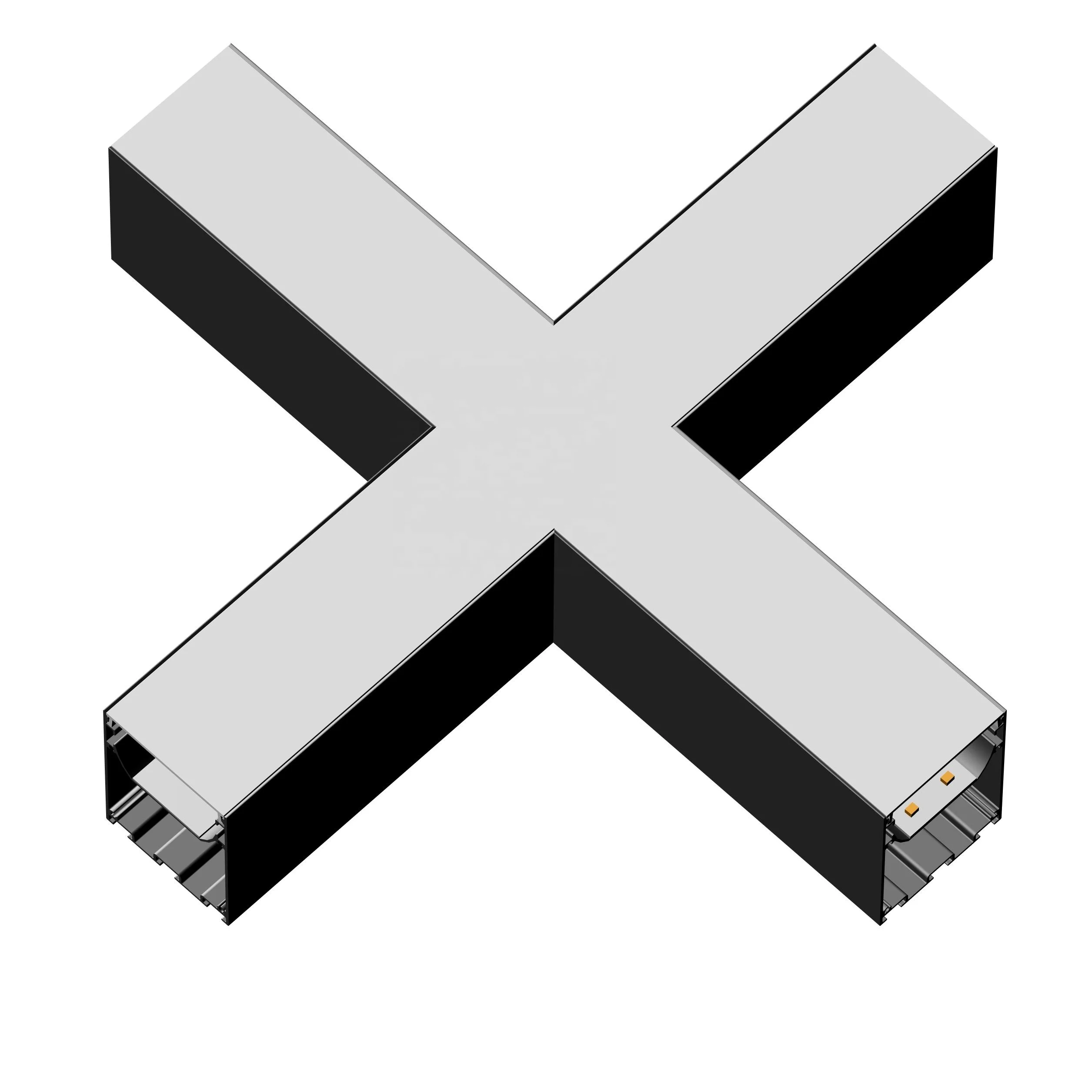 Euleep led light X shape  connectors,  linkable to multies crossed rectangle, premium club lighting or meeting room lighting