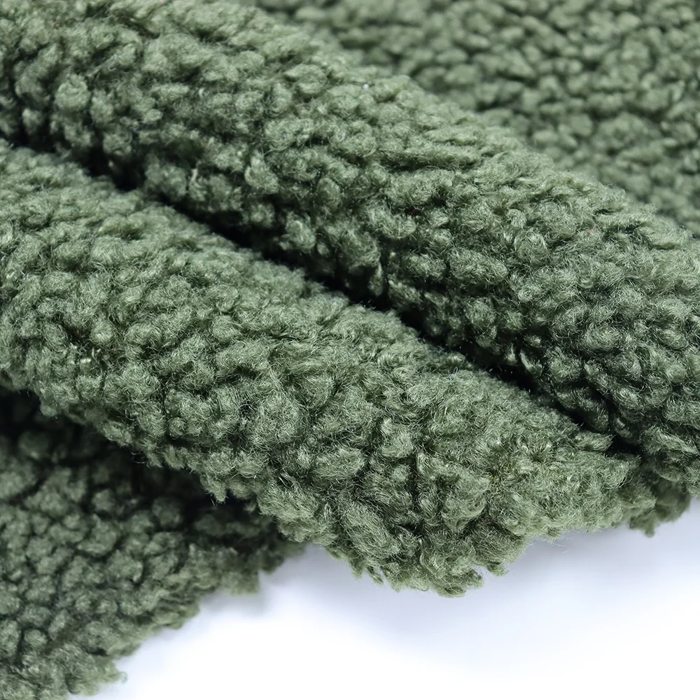 Good quality 100% polyester multi color lamb custom bonded sherpa teddy fleece fabric