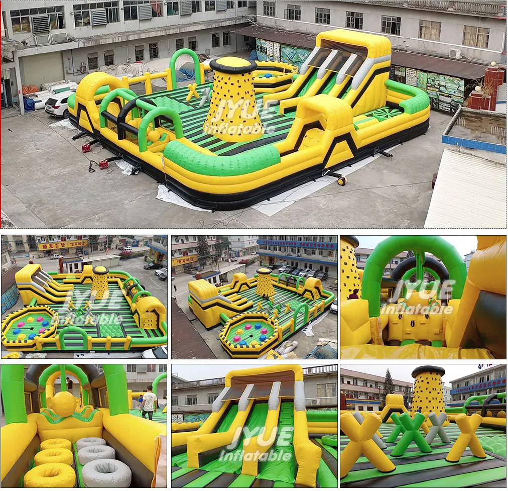 China Manufacturer Customized Large Bouncer Slide Inflatable Sports Amusement Theme Park PVC Tarpaulin