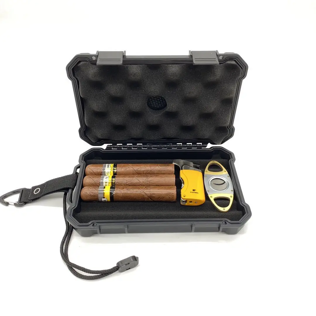 
Factory Wholesale Cigarette Storage case Portable Cigar Travel Humidor Box with Humidifier 