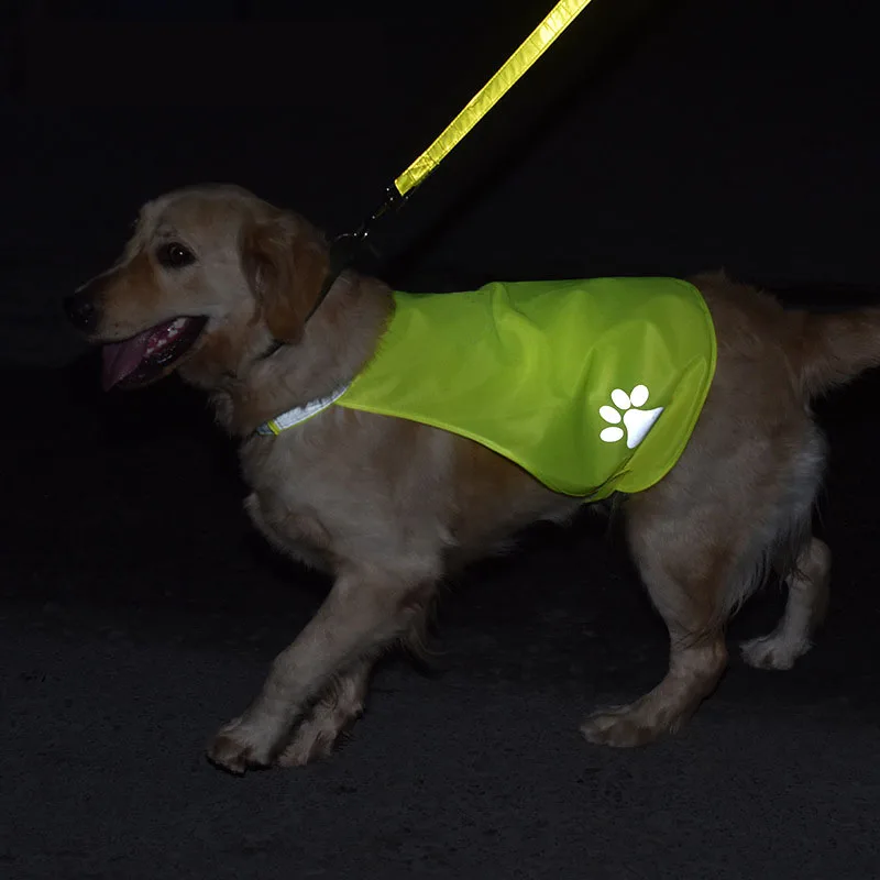 Fluorescent Orange Yellow Highlight Reflective Pet Dog Vest Jacket Dog Safety Vest