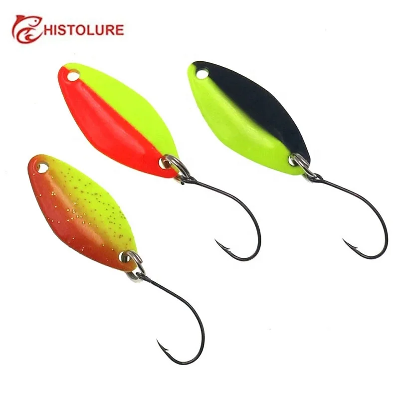 
1.8g 26mm Copper metal spoon two-side color Fishing Tackle Artificial bait fishing bait fishing spoon lure 
