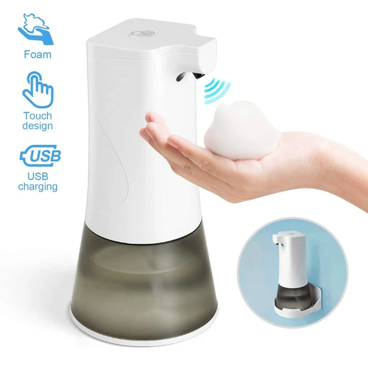 Automatic 350ML / 11.9 OZ Touchless Foaming Soap Dispenser Hands-Free Adjustable USB Charging Infrared Sensor Soap Dispenser