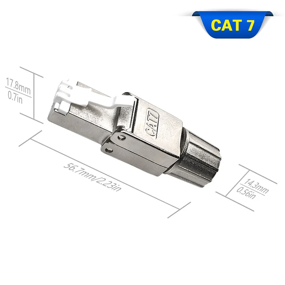 Tool-free Alloy Shielded Ethernet Network Field Termination Ftp Cat7 Toolless Rj45 Connector Modular Plug