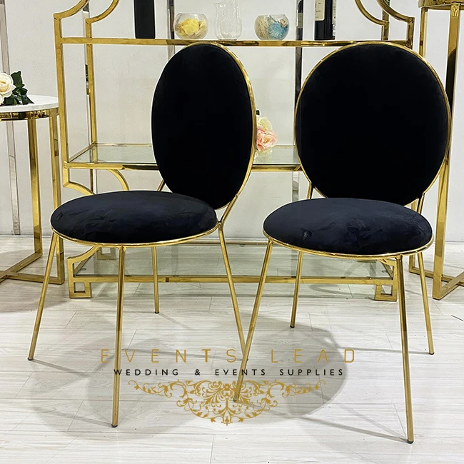 Элегантный стильный бархатный розовый обеденный стул с круглой спинкой и металлической рамой для свадьбы