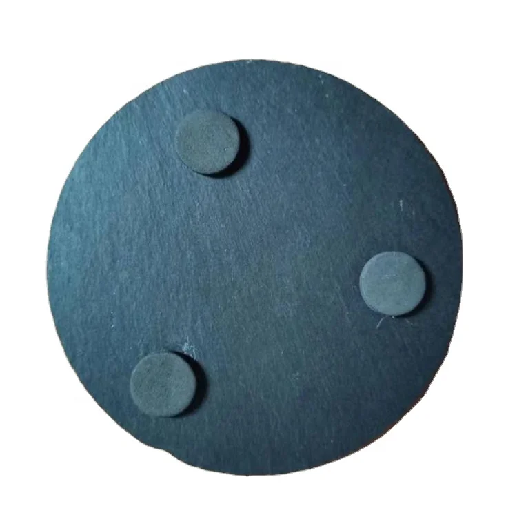 Natural black Slate plate black craft culture square slate coaster