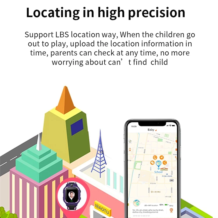 Best Seller 2022 Kid Smart Watch for Kids Cheap Price 2G Child Anti-Lost SOS Call GSM LBS Location Q19 Kids Smart Watch