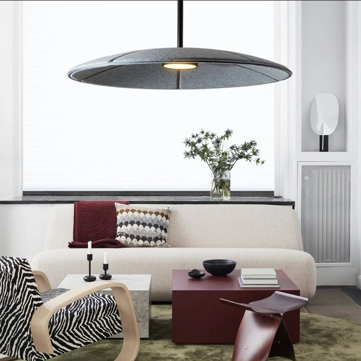 Hot Sales PET Felt Pendant Light Acoustic Chandelier Lighting Felt Sound Absorbing Ceiling Lamp