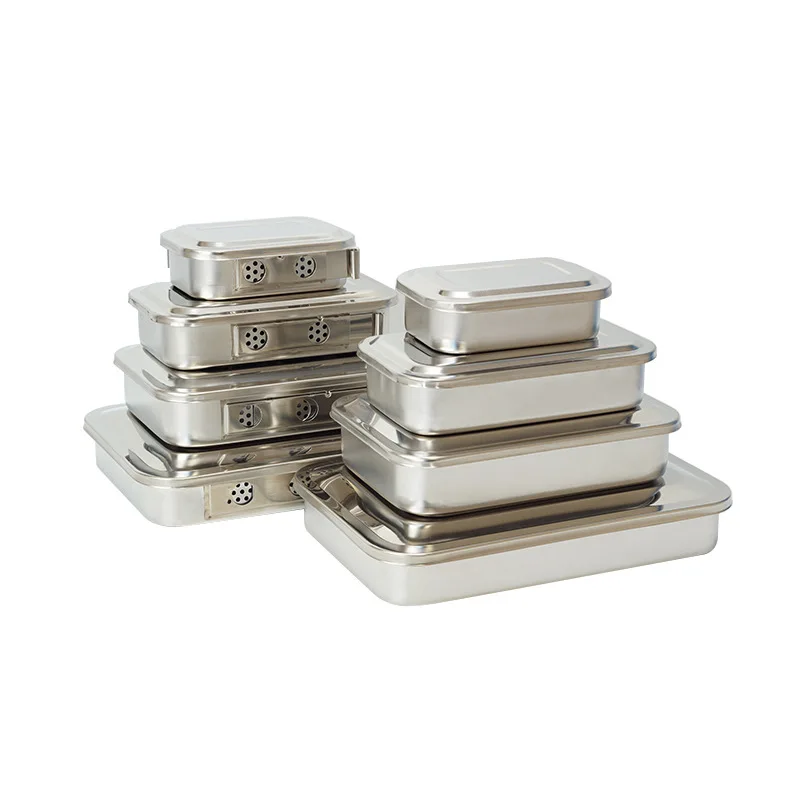 Medical Instrument tray basket box 304 stainless steel disinfection surgical instrument box sterilization tray