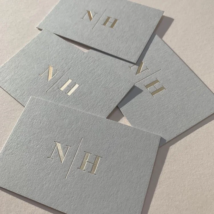 Custom Visiting Card Luxury Embossed Business Card Printing With Gold Foil Stamping Logo