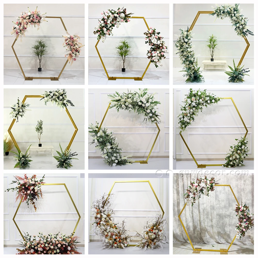 Decorative Flower Supplies Round Arch Stage Floral Frame Garden Backdrop Ceiling Wedding Entrance Moon Gate