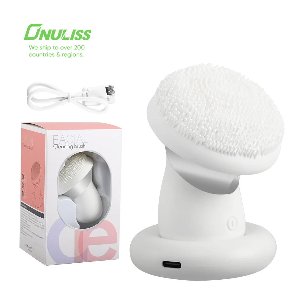 Аккумуляторная щетка для чистки лица Водонепроницаемый глубокое очищение пор мини-очиститель для лица