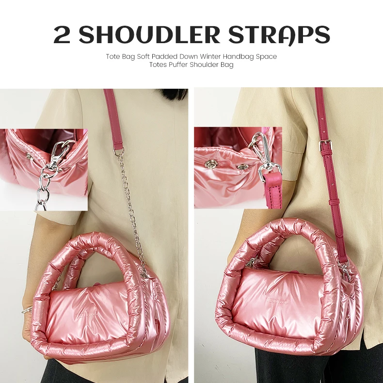 Custom Women Puffy Purse Tote Bag Personality Fashion Ladies Fashion Handbags