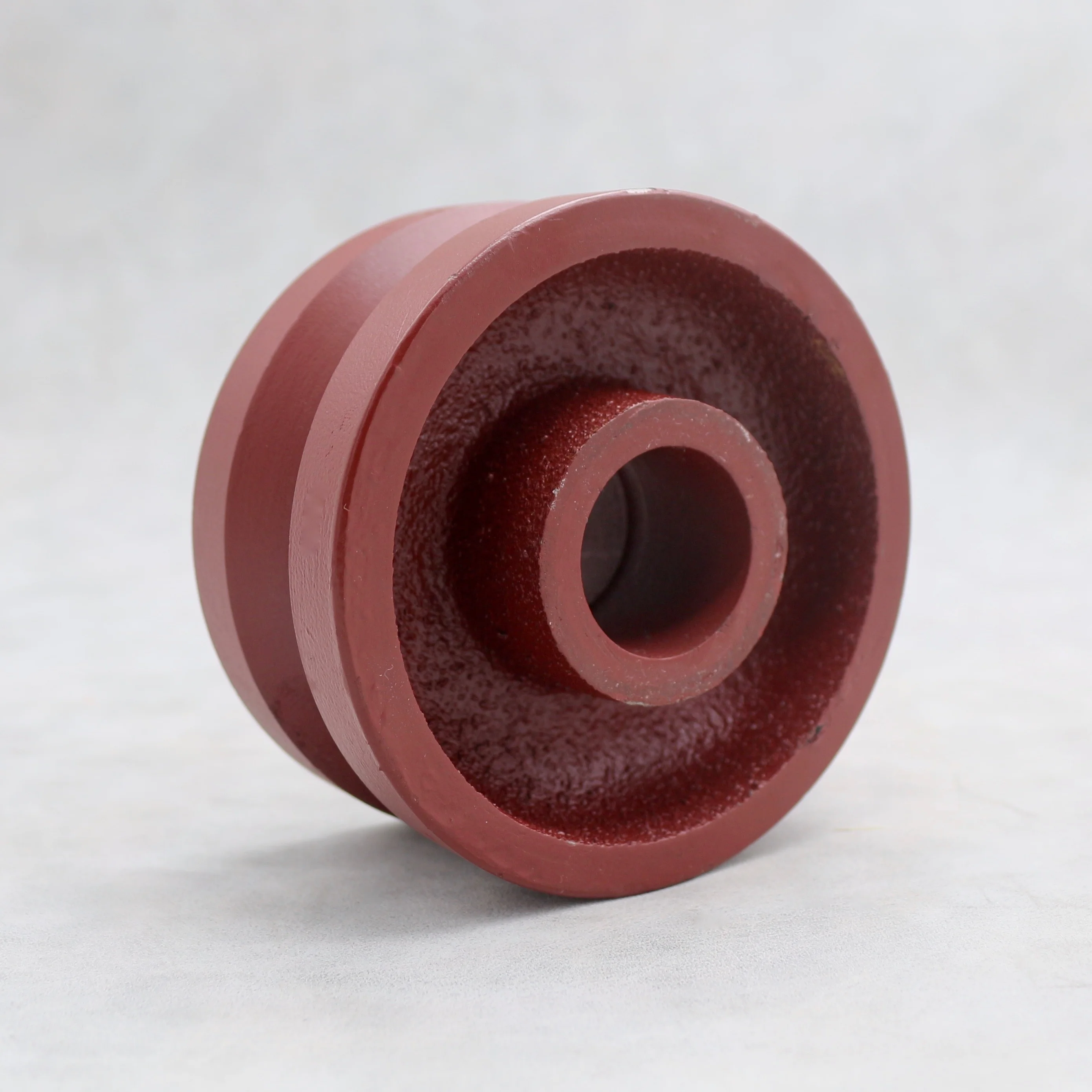 SS 4 inch V groove wheel 100 mm Ductile steel material 7/8 inch V-groove width 1-3/16 Plain bore