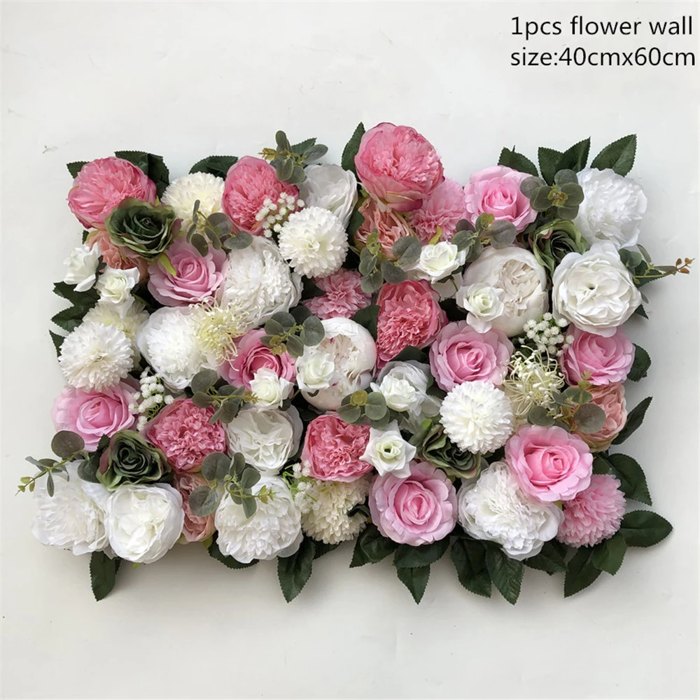 Wholesale Wedding Backdrop Blush Artificial Flower Wall Panel Decor Silk Decorated Wall Rose Backdrop