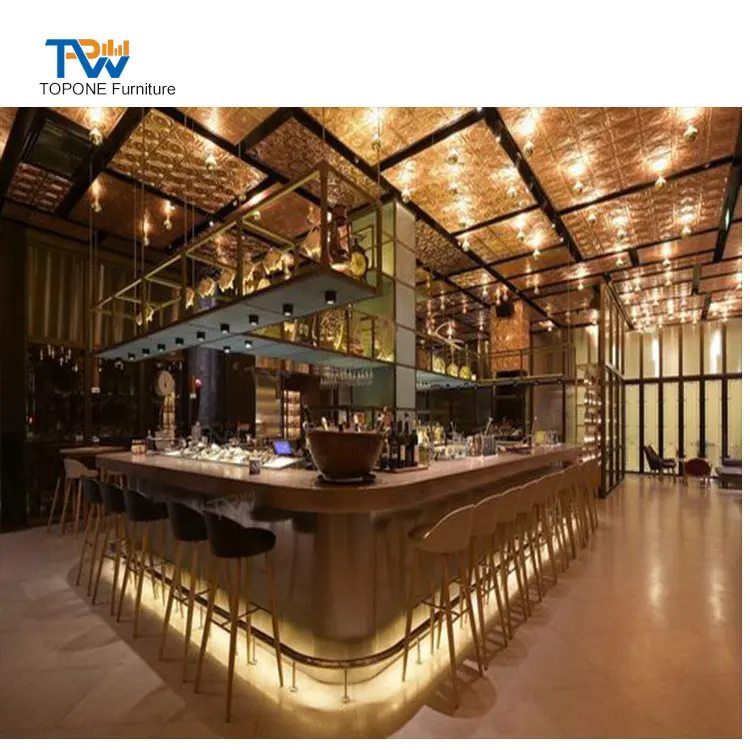 factory direct sell modern commercial bar furniture restaurant nightclub wine pub bar counter for sale