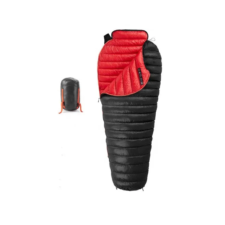 Factory Direct Sell Outdoor Mummy Cold Weather Goose Down Ultralight Sleeping Bag  Backpack Sleeping Bag