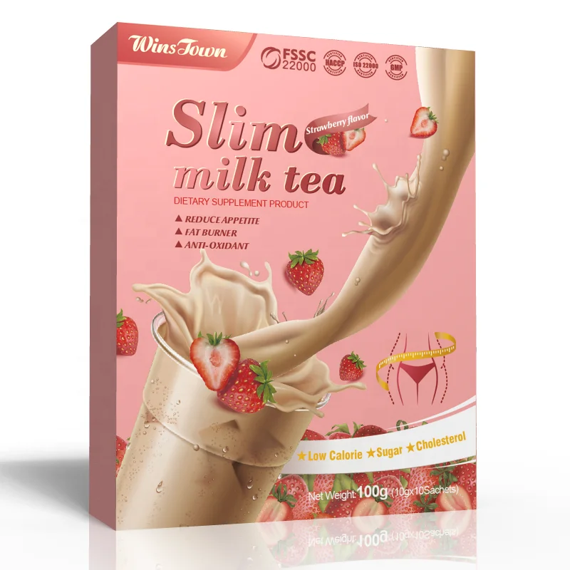 Y20 Factory OEM 14 days 28 day belly beauty body strawberry fruit flavored milk tea milkshake