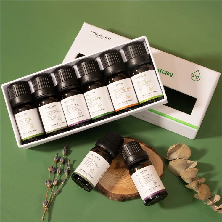 ORCHARD 2022 eco friendly mothers day gifts tea tree lavender mint therapeutic grade essential oils set box