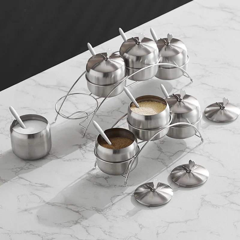 Набор кухонных контейнеров для специй из нержавеющей