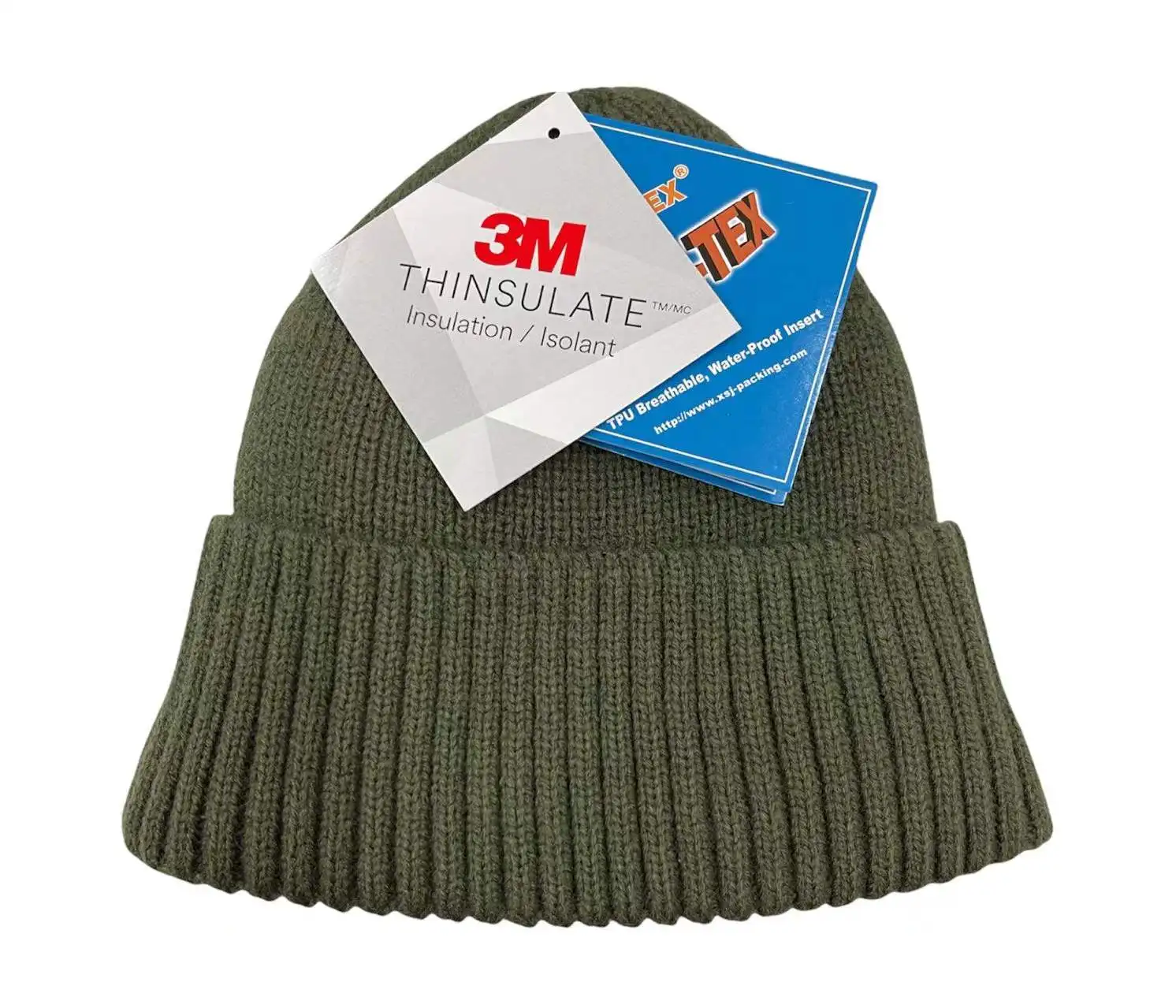 Custom Unisex Ski Outdoor Beanie Cap Rib Chunky Beanie Hats with Thinsulate For Sale