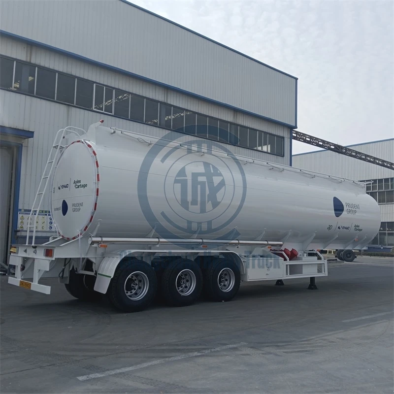 Good Quality Tri-Axles Fuel Tanker Alloy Liquid Transportation  Semi Trailer For Sale
