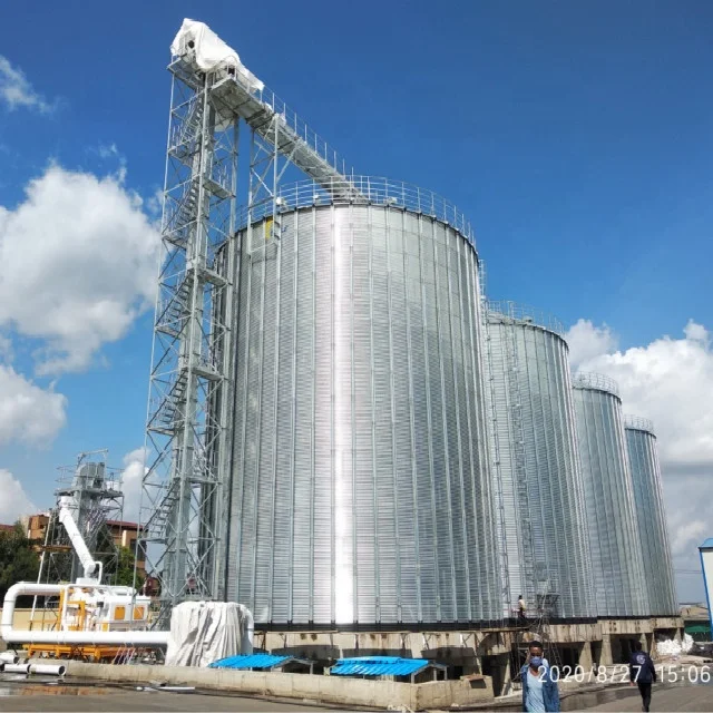 Stainless steel hopper bottom silos