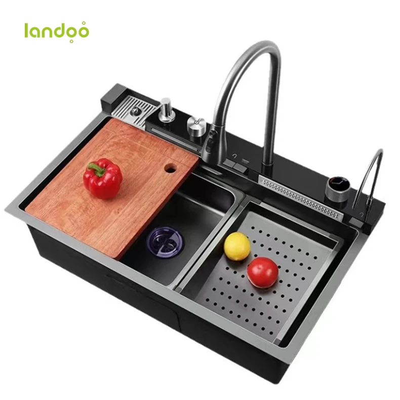 Honeycomb Stainless Steel Sink Handmade Digital Display a Complete of SS304  Kitchen Sinks