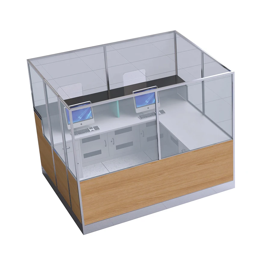 Flya Customization Furniture Airport Reception Desk Airport Luggage Table Airport Check In Counter