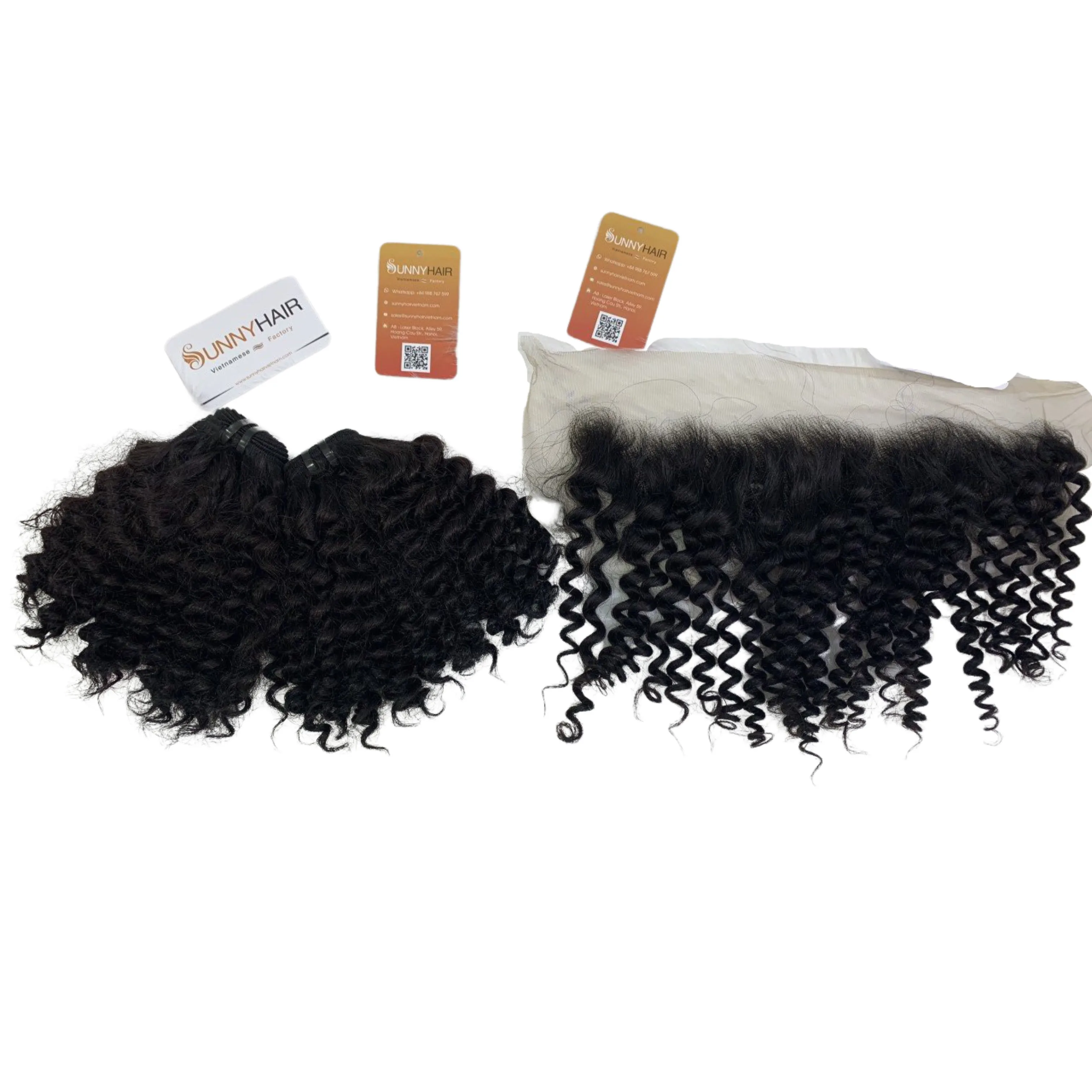 Machine weft - Lace Frontal 13x4 Virgin Mogolian Hair Extension Various Style Indian Virgin Wavy Coily Kinky Hair High-quality