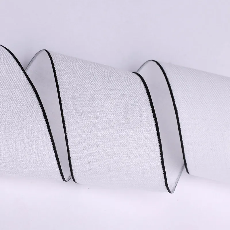 Wholesale 4cm Single Face Cotton Fabric Ribbon Single Colored Border for Sustainable Decoration Hair Bows Flowers Gift Packing
