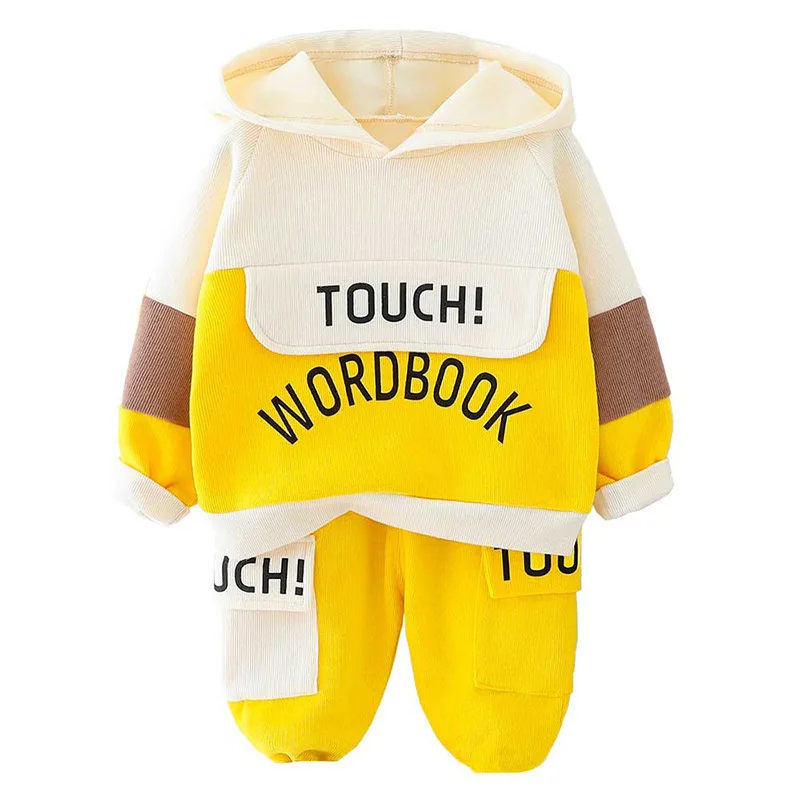 2 PCS Baby Children Clothes Store  Children Warm Hoodies Sets With Pant Boys Clothes Set