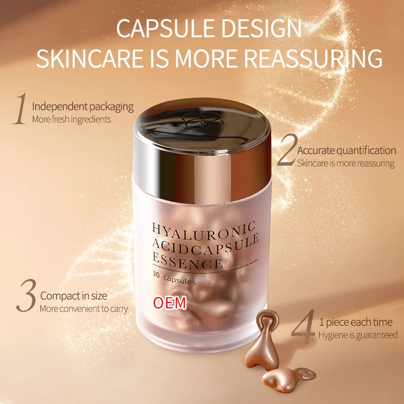 TEIENER OEM ODM Anti-Aging Fullerene face capsules Serum Collagen Whitening Anti-Wrinkle Moisturizing Facial Essence